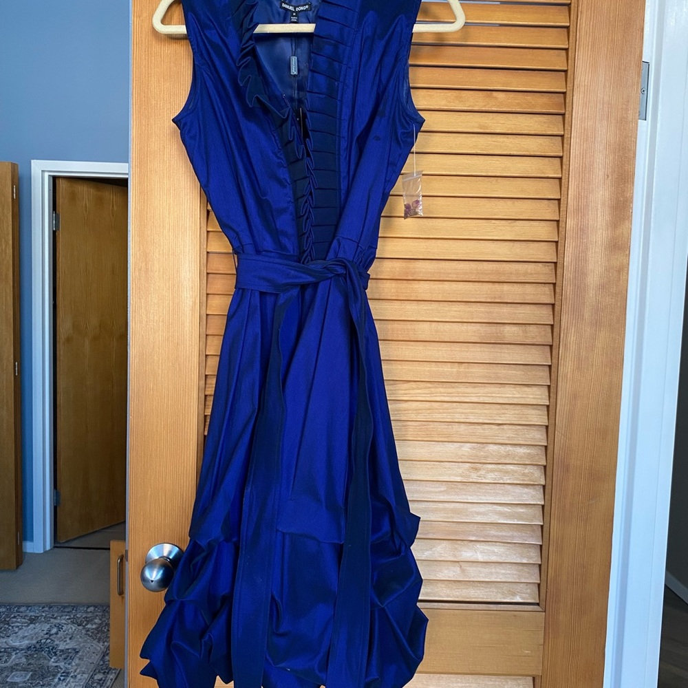 Blue Taffeta Dress.